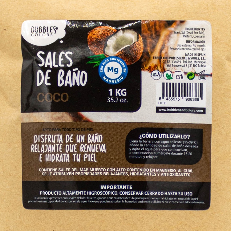Sales de Baño ricas en Magnesio – Aroma COCO - Imagen 2