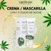 ECOLATIER - Crema-mascarilla facial de noche Reafirmante Cannabis Ecológico