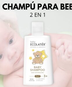ECOLATIER Champú para bebés 2 en 1 Fácil desenredado 3+