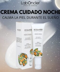 ECOLATIER Crema Facial de Noche Revitalizante y Nutritiva de Argán Ecológico