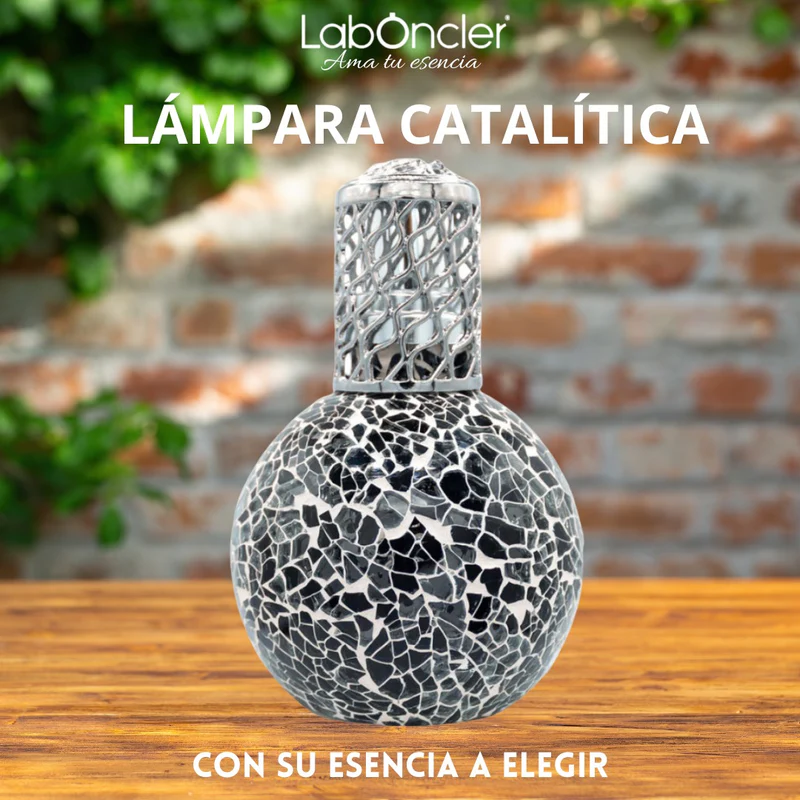 Lámpara Catalítica NEGRA 200ml + Esencia 200ml