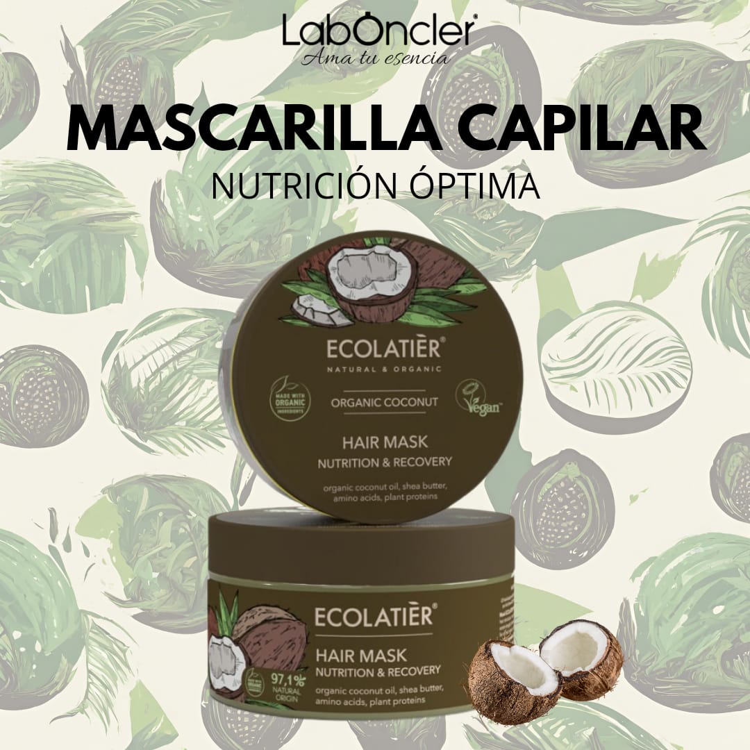 ECOLATIER - Mascarilla capilar Nutrición y Recuperación Coco Ecológico