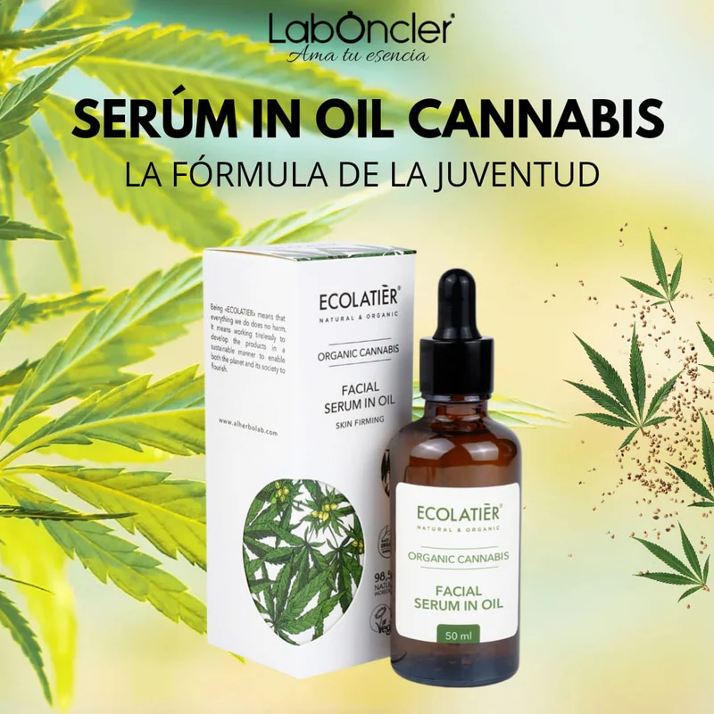 ECOLATIER - Sérum Facial en Aceite Reafirmante de la Piel a base de Cannabis Ecológico