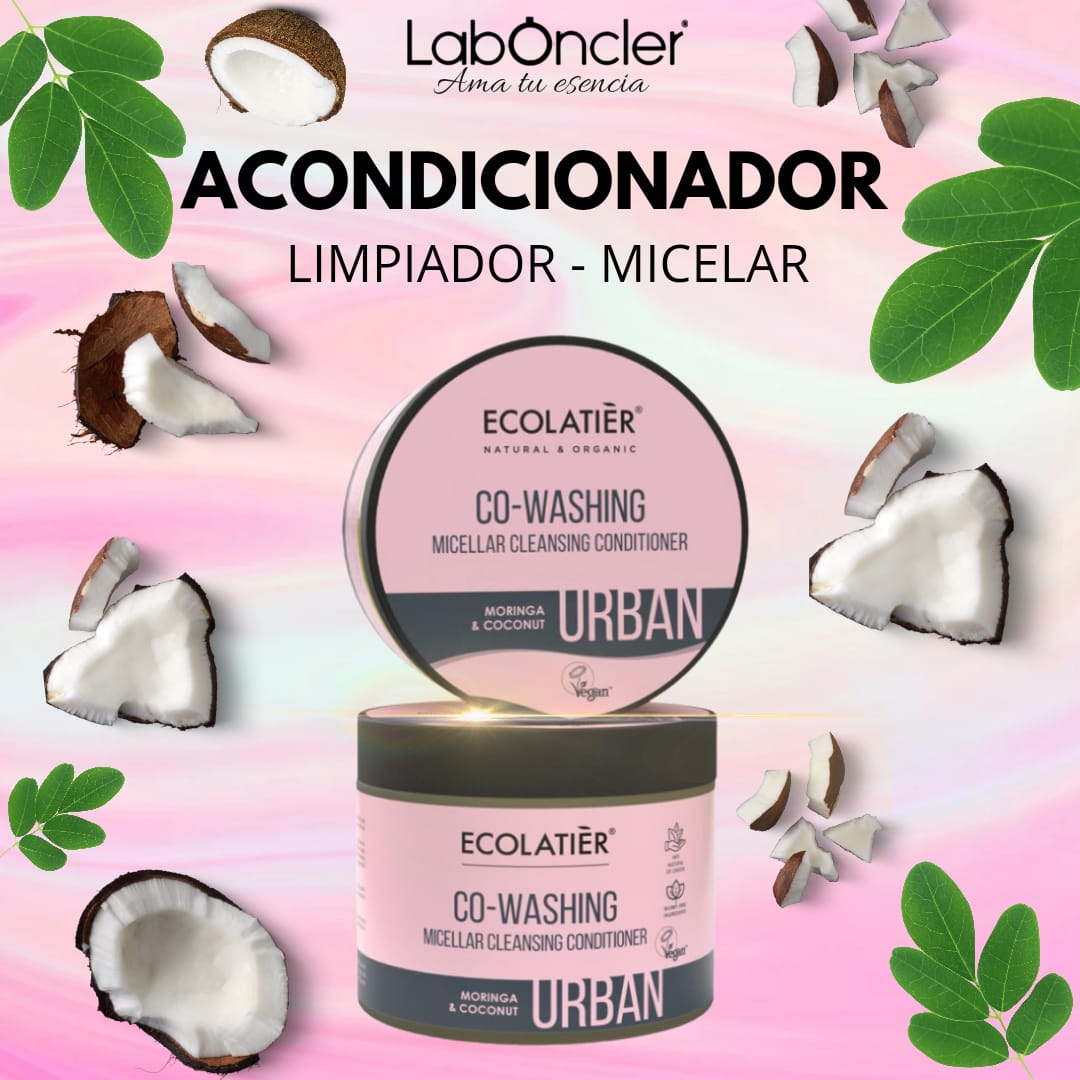 ECOLATIER - Acondicionador Limpiador Micelar Moringa y Coco)