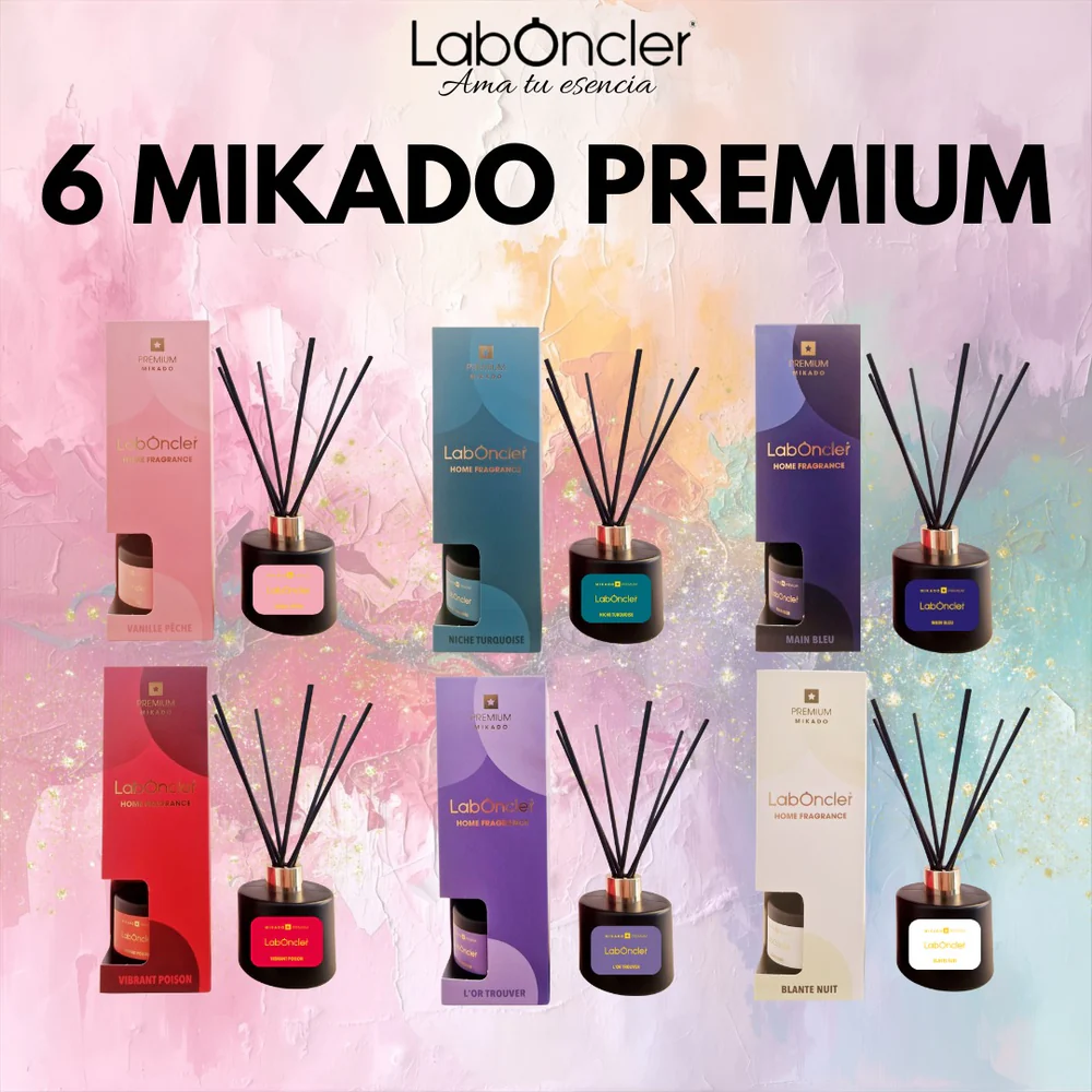 Laboncler - Ambientador PREMIUM MIKADO PACK DE 6 AROMAS
